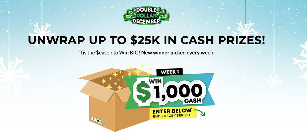 Filter Buy Double Dollar December Sweepstakes